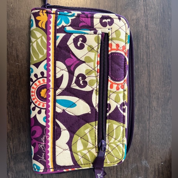 Vera Bradley Turnlock Wallet in Plum Crazy - Picture 2 of 4